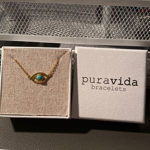 Pura Vida Gold Evil Eye Adjustable Necklace